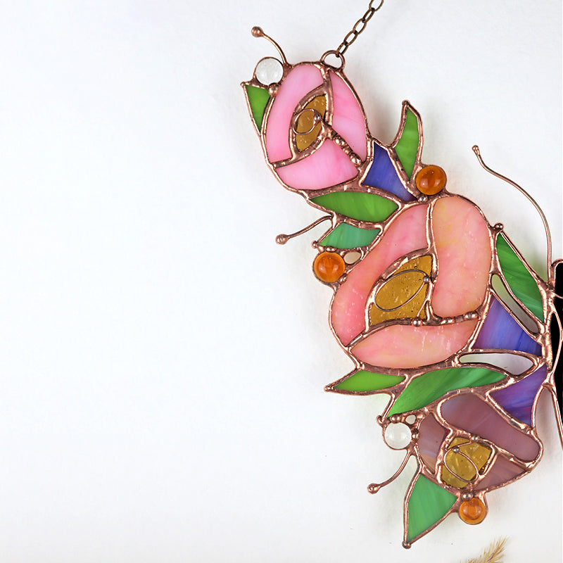 🦋Butterfly Panel Flowers Dream Sun Catcher🎀