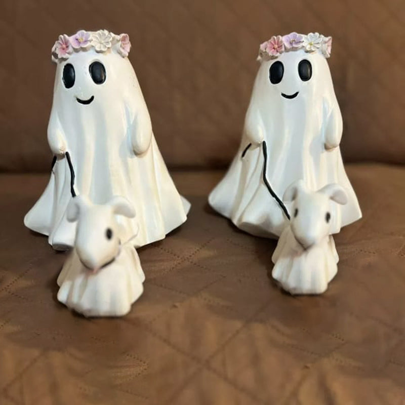 🎁Halloween Ghost Walking Dog Statue👻