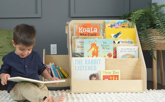 🌟 Montessori Toddler Bookshelf (with Hidden Drawer)📙