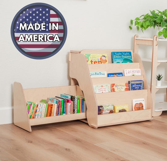 🌟 Montessori Toddler Bookshelf (with Hidden Drawer)📙