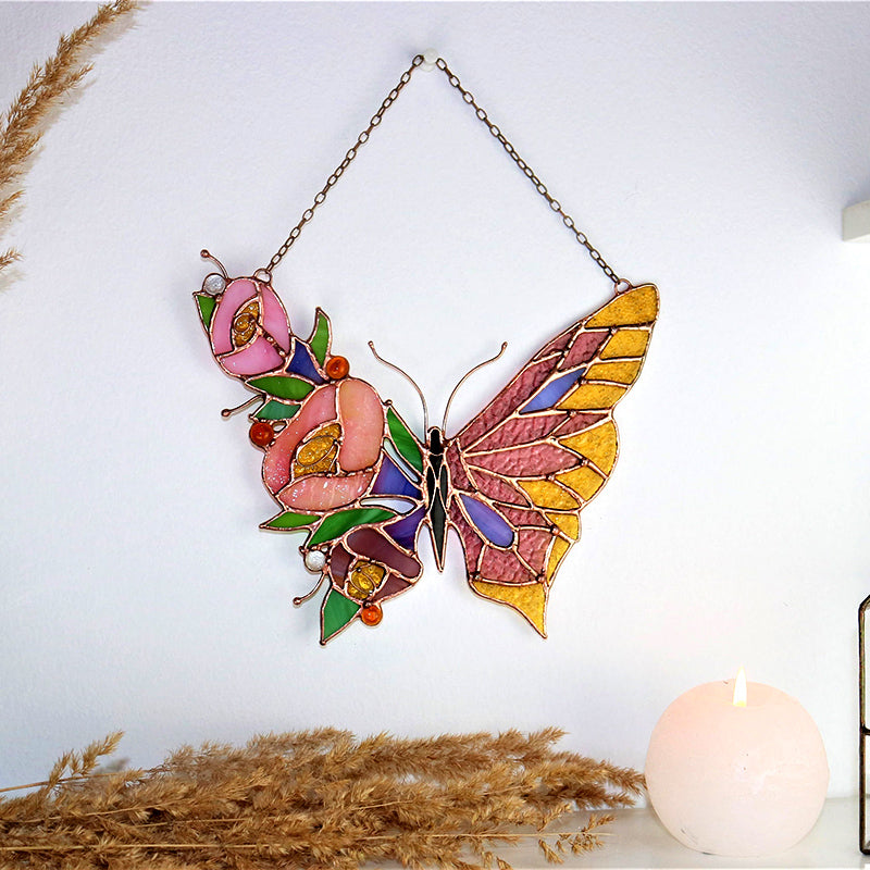 🦋Butterfly Panel Flowers Dream Sun Catcher🎀