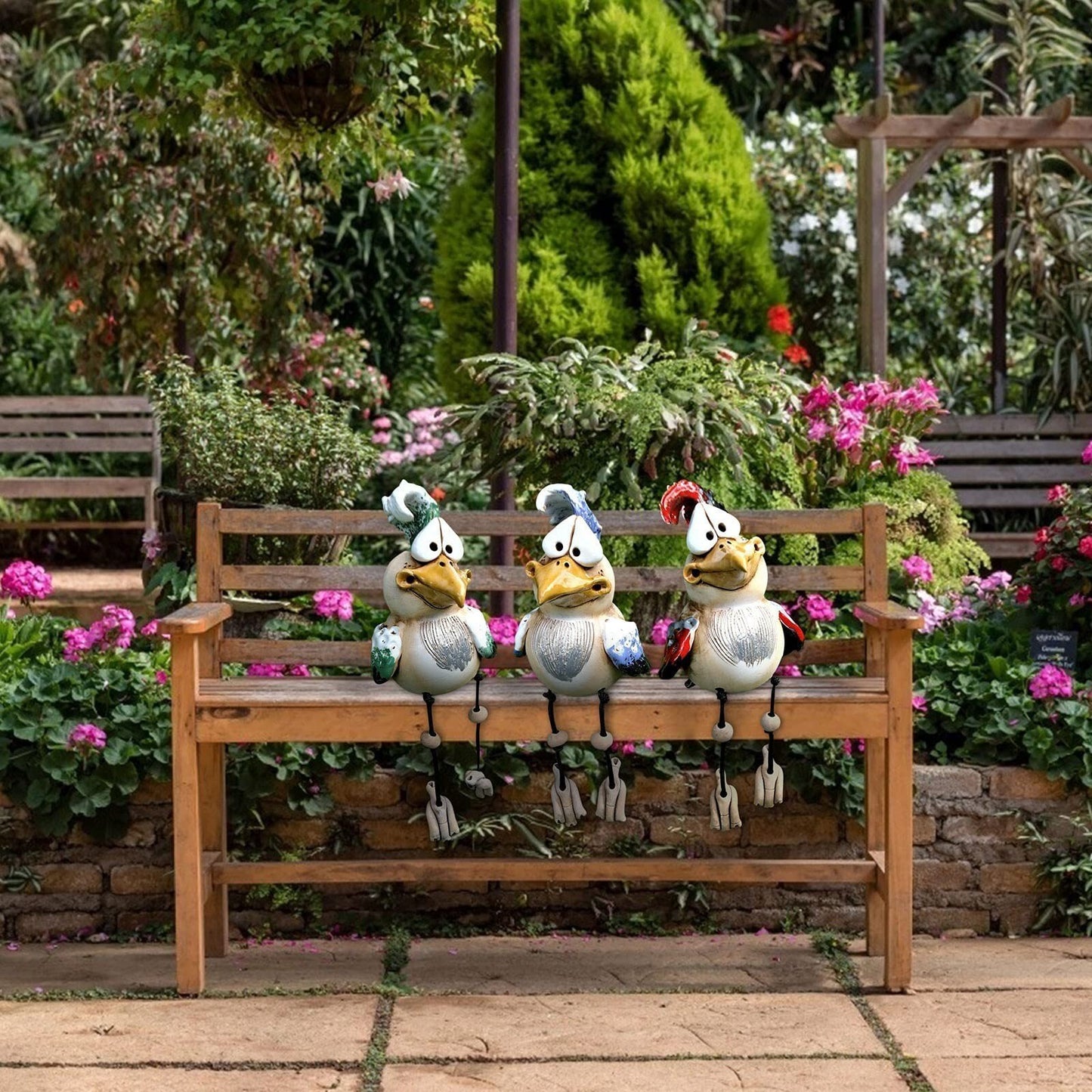 🔥 Funny 3 Resin Chickens-Garden Patio Decoration🥰
