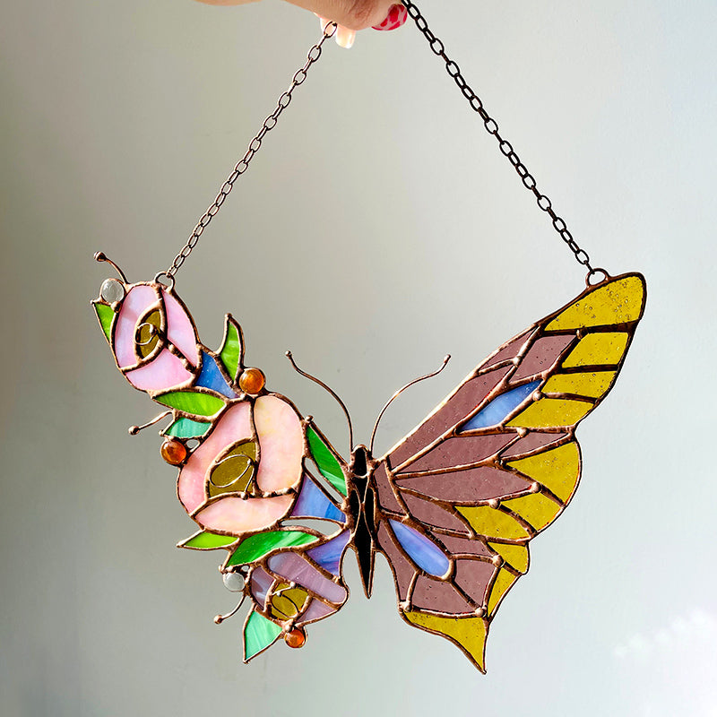 🦋Butterfly Panel Flowers Dream Sun Catcher🎀
