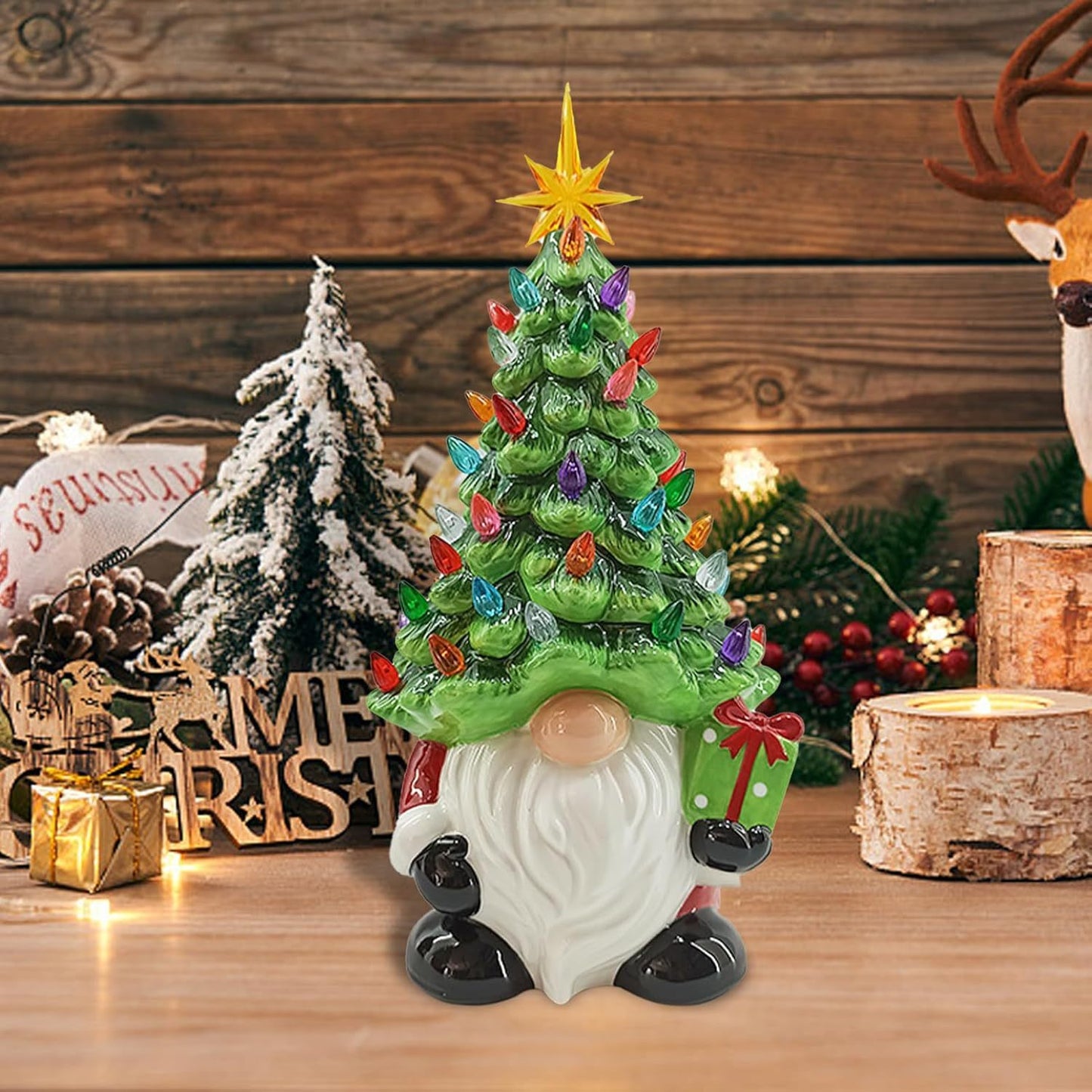 🎁Christmas dwarf decoration with light✨
