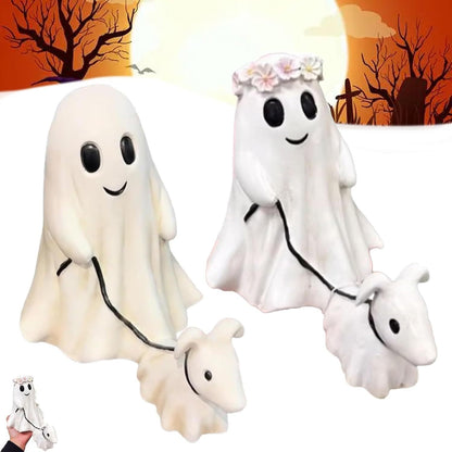 🎁Halloween Ghost Walking Dog Statue👻
