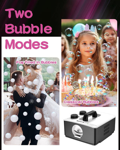 🎉Fog + Bubbles Combo Machine – Party, Wedding & Holiday Must-Have!🎀