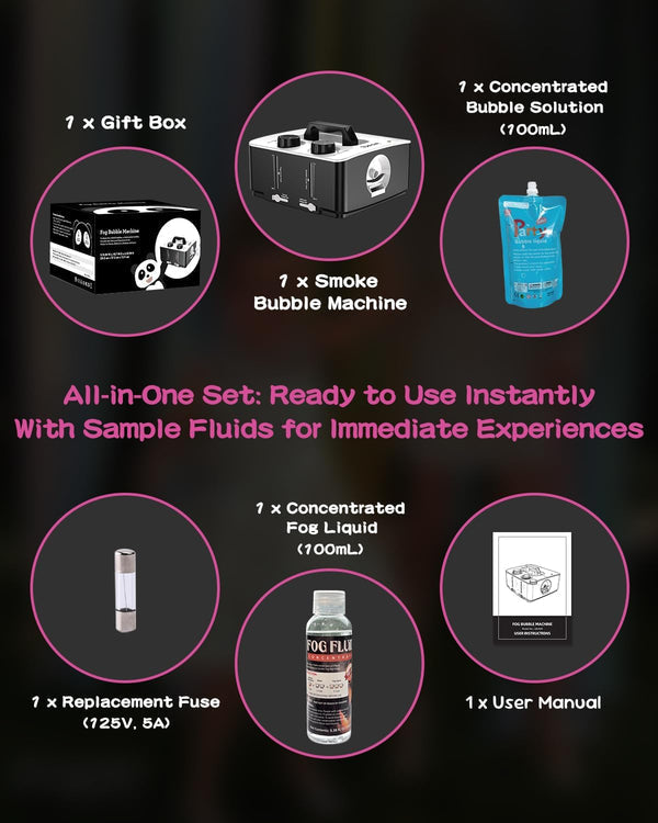 🎉Fog + Bubbles Combo Machine – Party, Wedding & Holiday Must-Have!🎀