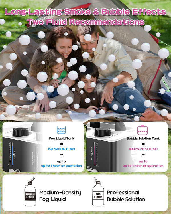🎉Fog + Bubbles Combo Machine – Party, Wedding & Holiday Must-Have!🎀