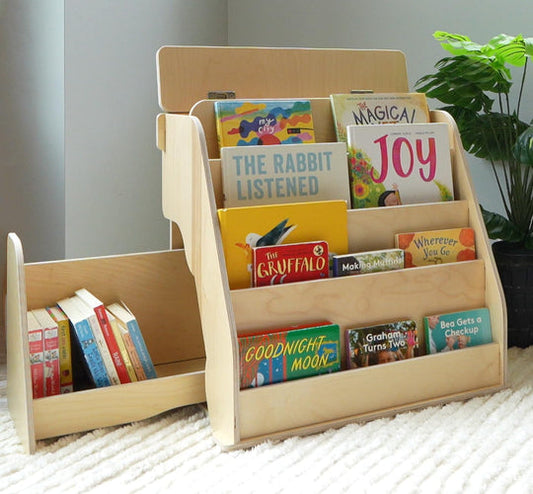 🌟 Montessori Toddler Bookshelf (with Hidden Drawer)📙