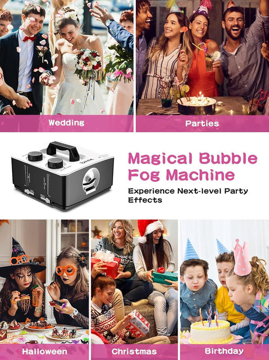 🎉Fog + Bubbles Combo Machine – Party, Wedding & Holiday Must-Have!🎀