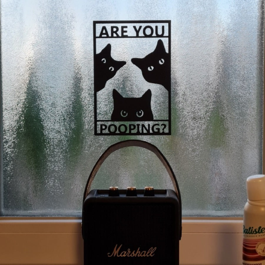 😻Cat Bathroom Sign - Are you pooping?🎀