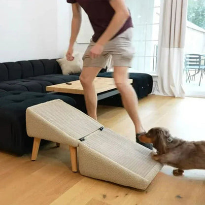 🐶 Give Your Pup Royal Access – Ramp + Ottoman Inside! 👑