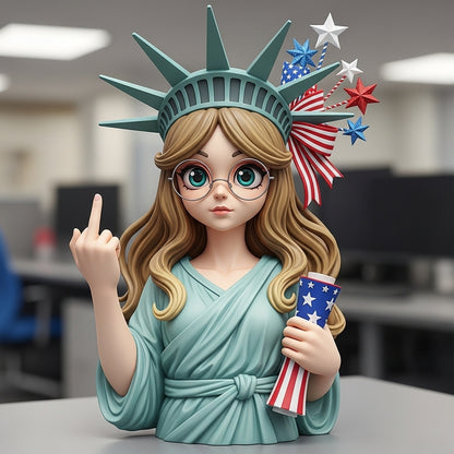 🗽Funny Middle Finger Statue of Liberty Sculpture🎀