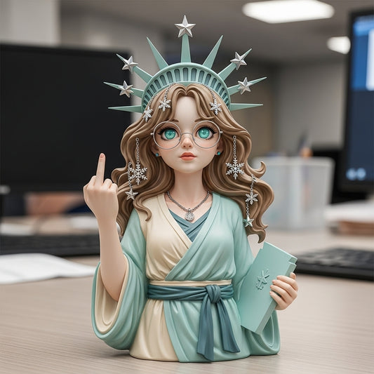 🗽Funny Middle Finger Statue of Liberty Sculpture🎀