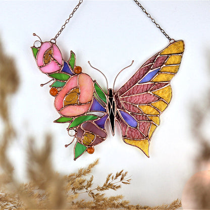 🦋Butterfly Panel Flowers Dream Sun Catcher🎀