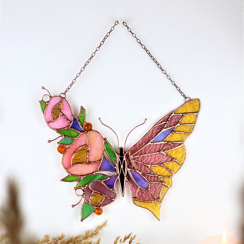🦋Butterfly Panel Flowers Dream Sun Catcher🎀