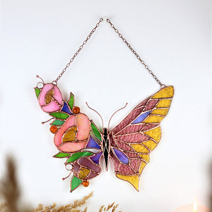 🦋Butterfly Panel Flowers Dream Sun Catcher🎀