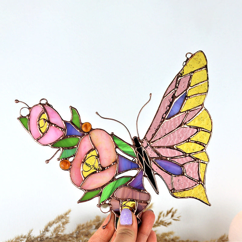🦋Butterfly Panel Flowers Dream Sun Catcher🎀